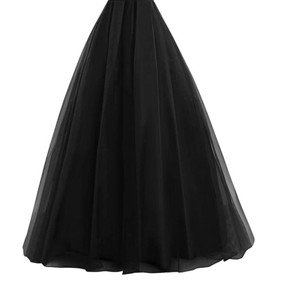 Bess Bridal Black Deep-V Neckline Prom Dress - Picture 7 of 7